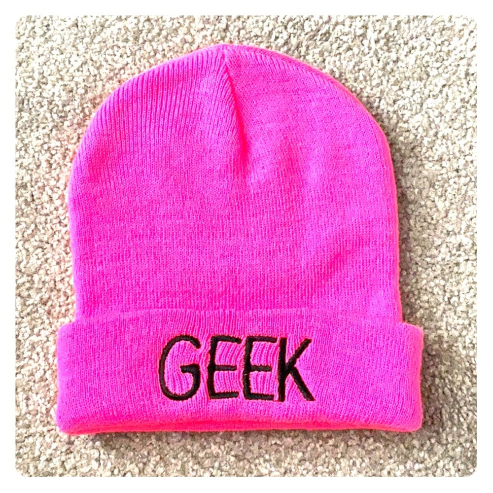 Hot Pink Geek Beanie